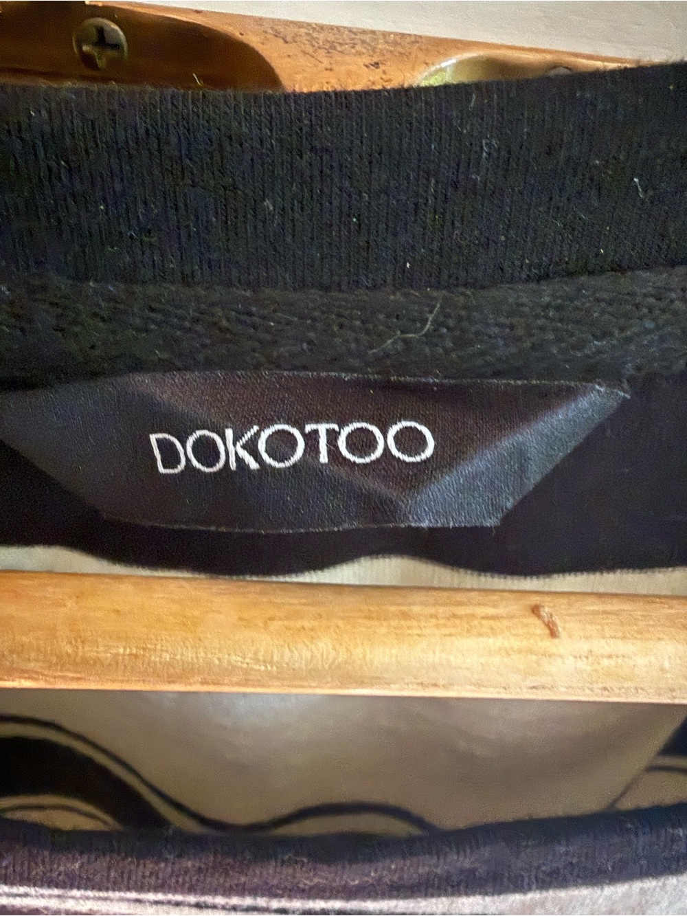 Dokotoo 2X Striped Crewneck Tee - Black & Cream stretch - Picture 2 of 11